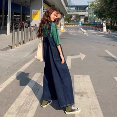 大码女装韩版2020新款宽松高腰裤阔腿牛仔裤嘻哈风网红减龄