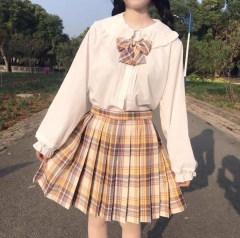 套装女2020新款春装韩版百褶裙衬衫宽松jk制服正统