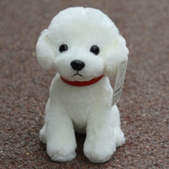 毛绒玩具狗狗公仔可爱布娃娃玩偶狗年吉祥物 白色 30cm