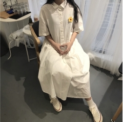 法式初恋长裙桔梗裙可盐可甜气质淑女 白 均码