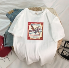 洋气短袖t恤女装 2020春夏新款韩版上衣服短袖ins潮打底衫女超火 白色 M