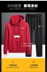 连帽卫衣男士套装长裤春秋冬韩版潮流两件套休闲运动服加绒外套男