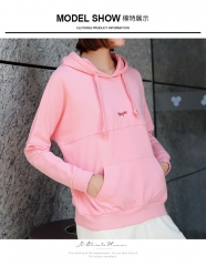 真维斯甜美少女拼接字母减龄女款连帽长袖卫衣女秋冬新品