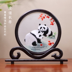 纯手工刺绣，蜀绣如意摆件